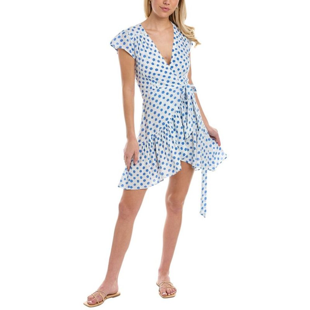 Xix Palms Womens  Santa Maria Party Wrap Dress, White